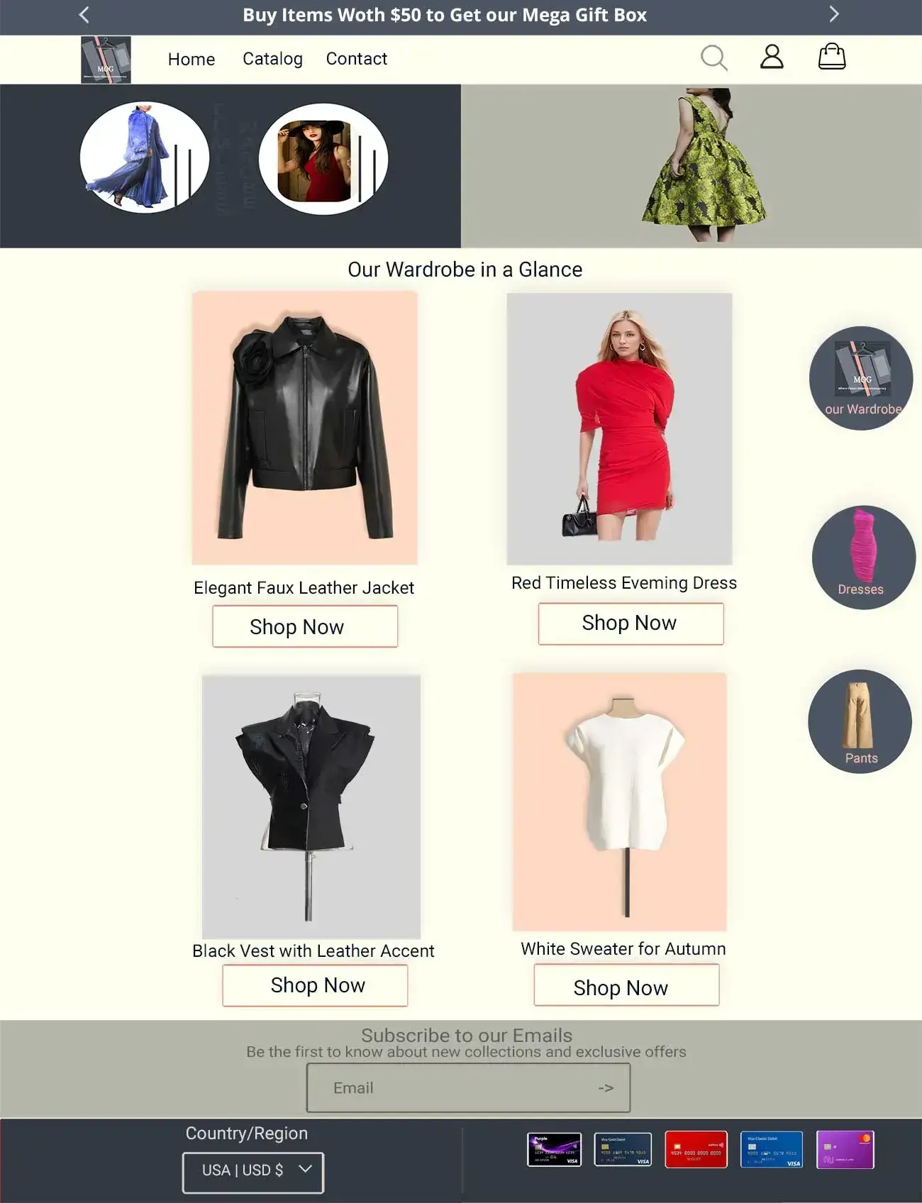 A photo showcasing a Customized Shopify store for a client featuring custom Featured Collection and Fixed Right Side Menu for easy access of categories